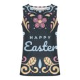 thumbnail image 3 of Qertyioot New Fashion EASTER Print Casual Été en Vrac Gilet Imprimé Sport à Col Rond, 3 of 4