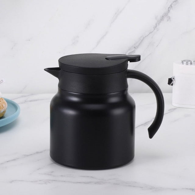 Stainless Steel Tea Pot Portable Double Layer with Filter Screen, Large Stainless Steel Pot Insulated 800Ml Capacity