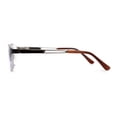 thumbnail image 4 of Lunettes de Lecture Progressives à Demi-Cerclage en Métal Rectangle à Charnière à Ressort 3 Multi-Foyers Brun Argent +1,00, 4 of 4