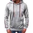 thumbnail image 4 of Chandail Patchwork Décontracté de Sport pour Hommes Automne et Hiver, Veste à Capuche pour Hommes, 4 of 8
