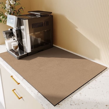 Fridja Coffee Mat Coffee Bar Mat for Countertops Absorbent Dish Drying Mat Coffee Mat Non Slip Thick and Stylish Bar Mat for Kitchen Counter Coffee Machine Bar Restaurants