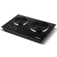 thumbnail image 1 of CUSIMAX 1800W Portable Double Burner Hot Plate – Stainless Steel Countertop Electric Cooktop with Dual Cast Iron Heating Plates, Easy-to-Clean, 1 of 8