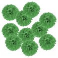 thumbnail image 1 of Unique Bargains 4' Tissue Pom Poms Paper Flowers Ball Wedding Party Decoration, Green 10 Pack, 1 of 6