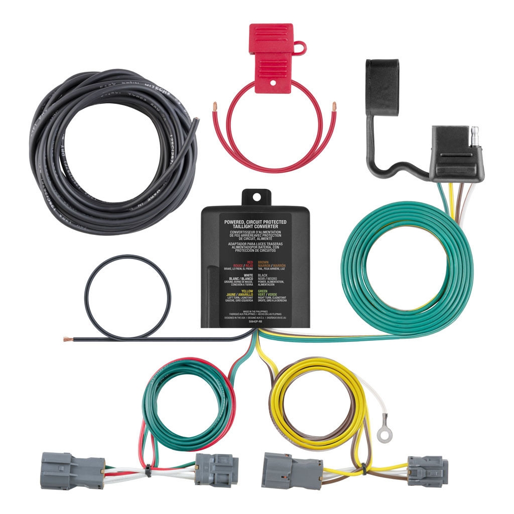 Curt Hitch 56347 Trailer Wiring Connector  4 Way Flat Replacement For OEM Wiring Harness