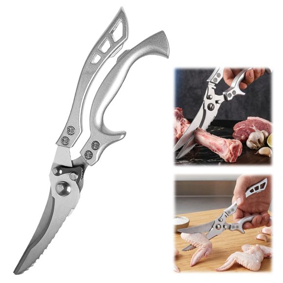 Heavy Duty Kitchen Scissors-Professional Meat Scissors for Chicken Bones,Duck Bones, Fish Bones, Meat, Vegetables, Seafood, Nuts, Packages, etc. (Premium)