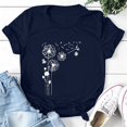 thumbnail image 4 of Women Plus Size Print Round Neck Short Sleeved T-shirt Blouse Tops, 4 of 5