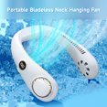 thumbnail image 2 of Ventilateur de Cou Portable Rechargeable Sans Pales à 3 Vitesses, Vent Réglable, Sortie de Vent 360°, Écran d'Affichage Numérique LED, Vert Pâle, 2 of 8