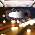 thumbnail image 1 of EGNMCR Car Mirror Cover With Diamond Mirror Decoration , Car Mirror Cover Mirror Accessories Elastic Plush , Car Mirror Female Cover Bling General Acce Rear view mirror cover, 1 of 7