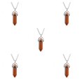 thumbnail image 3 of QualitChoice Hexagon Column Charm Exquisite Women Men Making Findings Handmade Anniversary Hanging Pendants Colorful Crystal Red Sand Color 5Set, 3 of 6