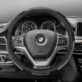 thumbnail image 1 of FH Group FH2002-GRAYBLACK Deluxe Full Grain Authentic Leather Steering Wheel Cover- GRAYBLACK, 1 of 5
