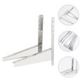 thumbnail image 2 of Air Conditioner Wall Mount Bracket with Excellent Load Bearing Capacity Silver Stainless Steel Pair, 2 of 8