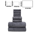 thumbnail image 3 of Sentmoon Bath Towel Set Eight Pieces Of Velvet Square Towel Towel Bath Towel Plain Household Bath Wash Face Wipe Dry Absorbent Soft Household Set Pool Towels Towel for Resort & Home, 3 of 7