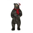 thumbnail image 1 of Northlight 6.5' Commercial Life-Sized Standing Plush Brown Bear Christmas Decoration, 1 of 1