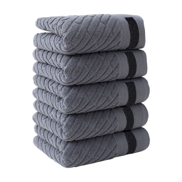 Towels for Bathroom Solid Color Towel Set for Home Bathroom 100% Cotton Thick Soft Absorbent 5-Piece Set Bathroom Towel Set