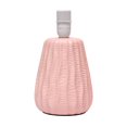 thumbnail image 3 of Simple Designs 11.02" Traditional Mini Modern Ceramic Texture Pastel Accent Bedside Table Desk Lamp with Matching Fabric Shade for Bedroom, Nightstand, Living Room, Entryway, 3 of 9