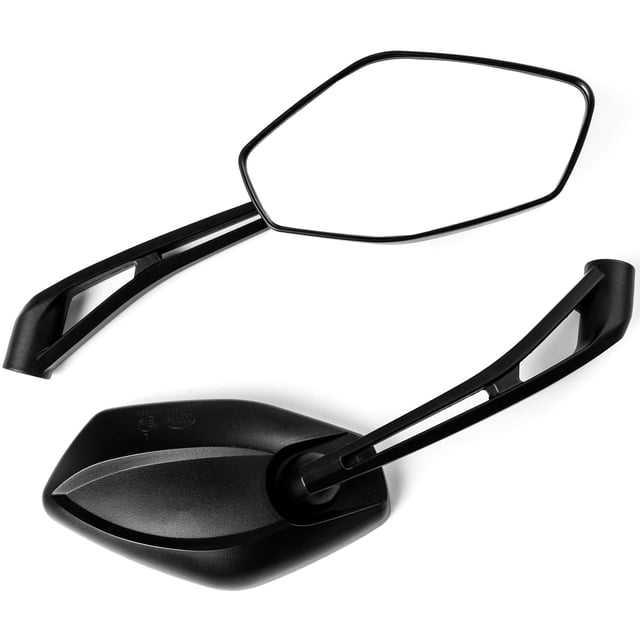 Krator Universal Black Motorcycle Mirrors Compatible with Kawasaki Vulcan Classic Custom 900