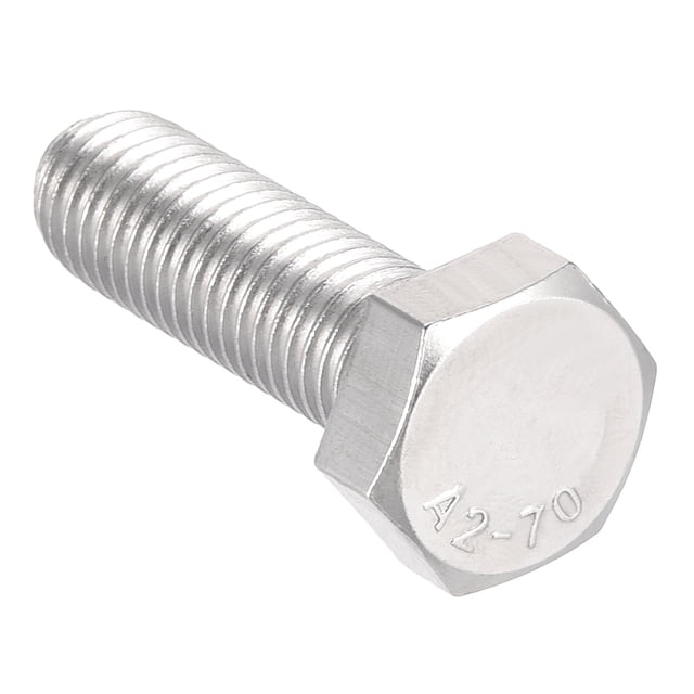 Unique Bargains M12 Thread 40mm 304 Stainless Steel Hex Head Left Hand Screw Bolts Fastener