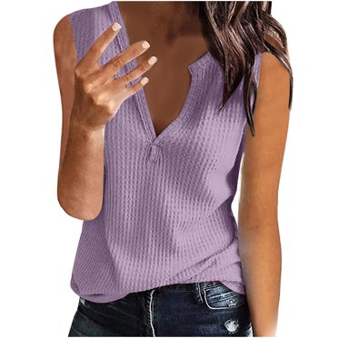 TopLLC Débardeurs à Manches Courtes pour Femmes Hauts Basiques Grande Taille T-Shirts Col en V Tee Décontracté Hauts Courts T-Shirt d'Été Ample
