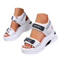 thumbnail image 1 of IUJSOY Womens Sandals Open Toe Platform Sneakers Lightweight Cushion Hook and Loop Athletic Shoes, 1 of 9
