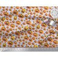thumbnail image 2 of Soimoi Cotton Poplin Fabric Pumpkin Halloween Printed Fabric 1 Yard 42 Inch Wide, 2 of 3