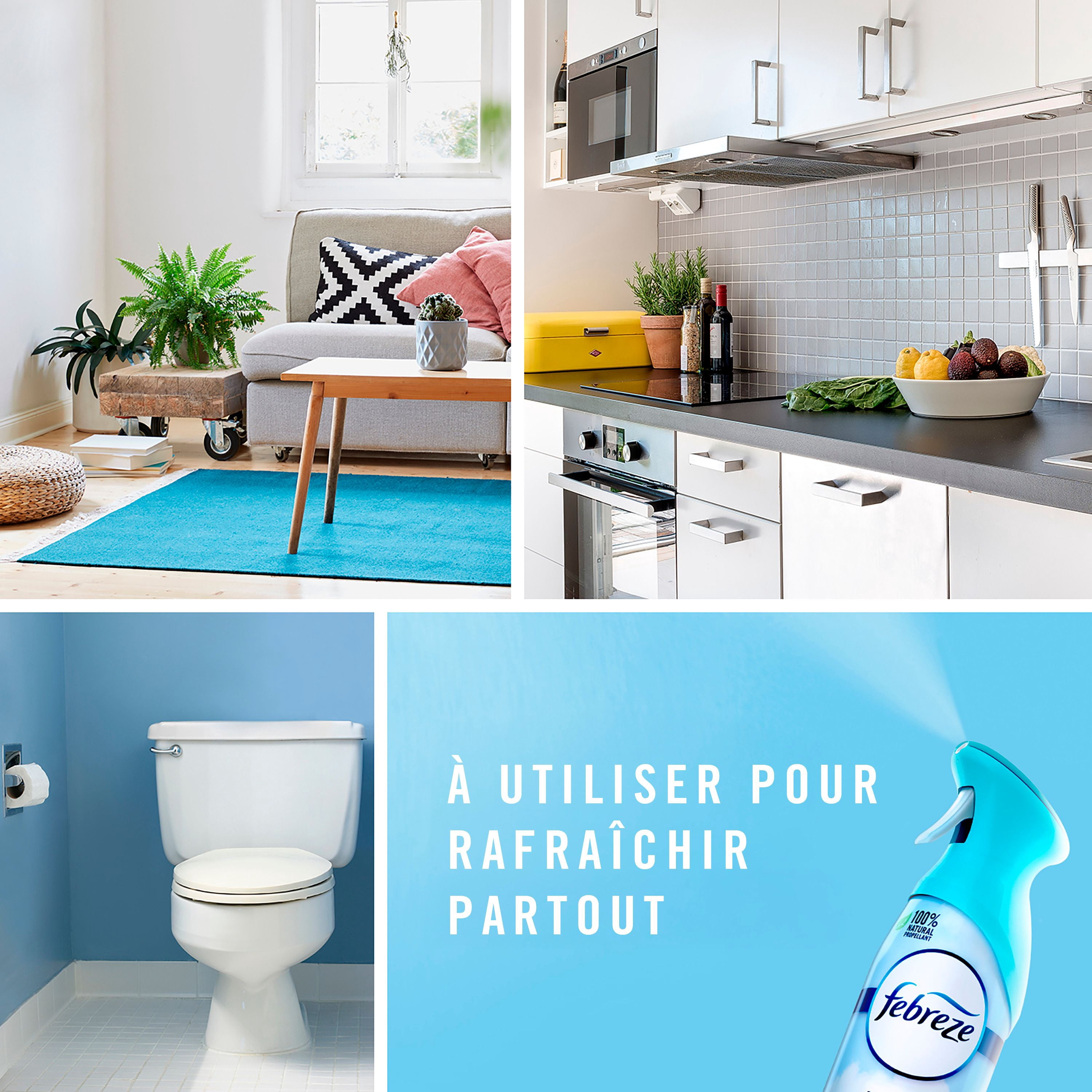Assainisseur d’air en vaporisateur Febreze, éliminateur d’odeurs dans les pièces de la maison, parfum Draps frais