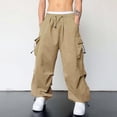 thumbnail image 2 of Pantalon Cargo pour Hommes Coupe Décontractée Pantalon de Randonnée Tactique pour Hommes avec Multiples Poches Décontracté Extérieur Travail Jogger Pantalon Cargo, 2 of 7