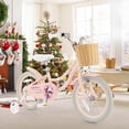thumbnail image 2 of Costway Vélo pour Enfant 16 Pouces avec Roues Stabilisatrices Guidon et Selle Ajustables Frein à Main Rose, 2 of 10