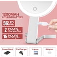 thumbnail image 4 of 30X Magnifying Lighted Vanity Mirror with Adjustable Brightness, 4 of 7
