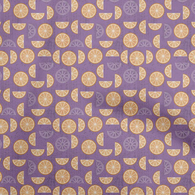 oneOone Cotton Poplin Purple Fabric Lemon Sewing Craft Projects Fabric Prints By Yard 42 Inch Wide