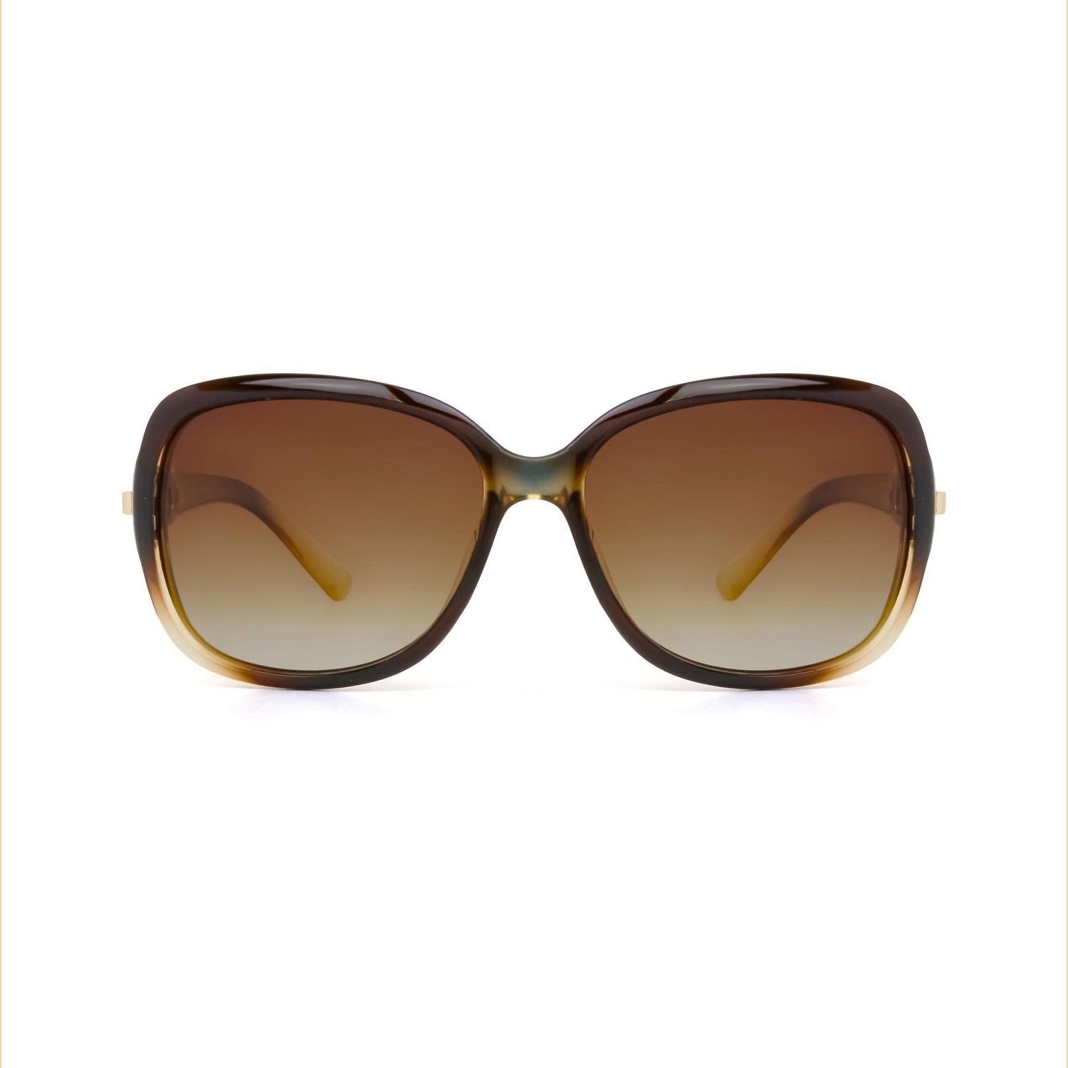 Time & Tru Women's Polarized Brown Wraparound Sunglasses