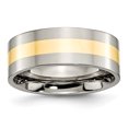 thumbnail image 1 of Plaquette d'Inlay Jaune 14k Titane 8mm Poli Bague 7 Taille, 1 of 6