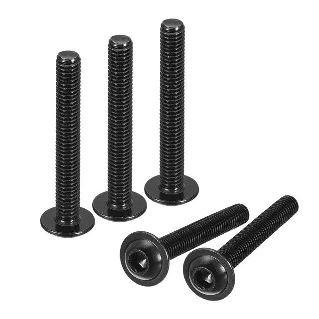 Unique Bargains Flanged Button Head Socket Cap Screws, 15 Pack M6x45mm 304 Stainless Steel Bolts