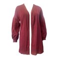 thumbnail image 3 of Avamo Ladies Cardigan Open Front Outwear Solid Color Knit Cardigans Lightweight Tunic Tops Work Wine Red L, 3 of 5