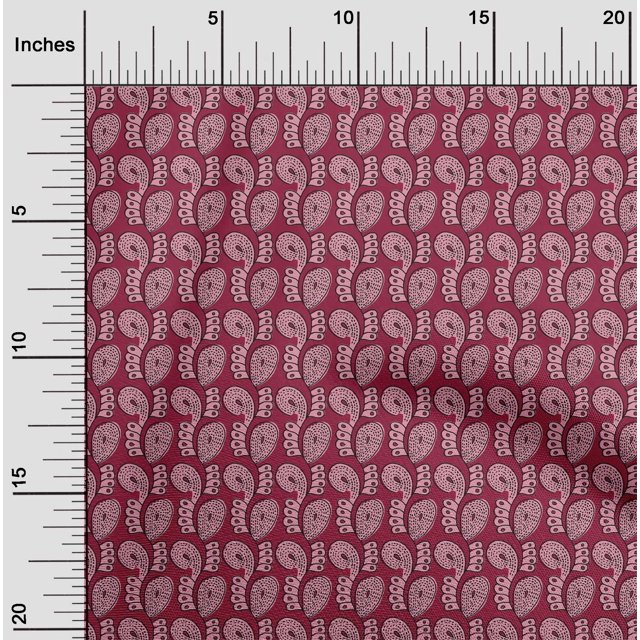 oneOone Cotton Poplin Fabric Abstract Block Print Sewing Fabric BTY 56 Inch Wide
