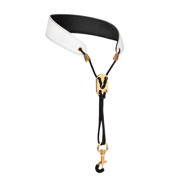 Milaget Saxophone Neck Strap Padded Comfortable for Soprano Saxophone Bass Clarinet White