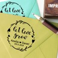 thumbnail image 3 of Printtoo Round Personalized Wedding Favor Stamp Custom Wood Mounted Stamp Let Love Grow Rubber Stamper-1.96 Inches Diamater, 3 of 4