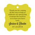 thumbnail image 1 of Darling Souvenir Custom Wedding Thank You Message Gift Tags Personalized Party Favor Hang Paper Tags-Yellow-100 Tags, 1 of 1