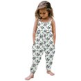 thumbnail image 1 of EGNMCR Rompers for Kids Toddler Baby Girl Jumpsuits Summer Printing Strap Romper Pants With Pockets Kid Rompers, 1 of 4