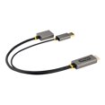 thumbnail image 2 of StarTech.com 1 Pieds (30cm) HDMI to DisplayPort Adapter, Active 4K 60Hz HDMI Source to DP Monitor Adapter Cable, USB Bus Powered, HDMI 2.0 to DisplayPort Converter for Laptops/PC - Supports HDR and Ultrawide Displays (128-HDMI-DISPLAYPORT) - Câble Adaptateur - HDMI, USB (Alimentation Uniquement) Mâle vers DisplayPort Femelle - 1 Pi - Gris, Noir - Actif, 4K60Hz (3840 x 2160) support, 2 of 6