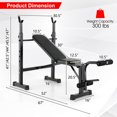 thumbnail image 2 of Gymax Ensemble de Banc de Musculation à Inclinaison Réglable avec Barre et Support, avec Révélateur de Jambes, Appareil de Mise en Forme, 2 of 10