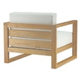 thumbnail image 3 of Modway Upland Ensemble de Patio Extérieur en Teck de 5 Pcs en Blanc Naturel, 3 of 9
