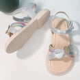 thumbnail image 4 of MIASHUI Sandales pour Filles Été Boho Décontracté Chaussures de Plage, Argent, 9.5-10 Ans, 4 of 6