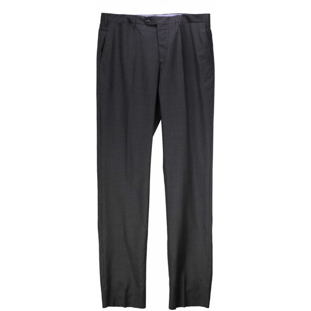 Vigano Men's Grey Wool Dress Pant - 38