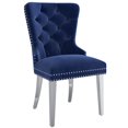 thumbnail image 1 of Ensemble de deux chaises d’appoint modernes, bleu marine, 1 of 7