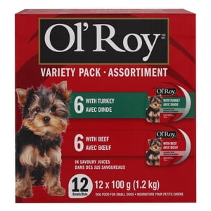 Ol' Roy Variety Pack Dog Food for Small Dogs in Savoury Juices 100g