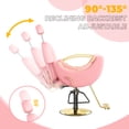 thumbnail image 4 of GloryStar Chaise de Coiffure Professionnelle Dotée d'Une base Hydraulique pour le Réglage de la Hauteur, d'Un Appui-Tête, d'Un Repose-Pieds et d'Un Siège Inclinable Pivotant à 360 Degrés, Parfaitement Conçue pour les Barbiers, 4 of 8