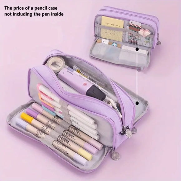 Boovnll Pencil Pouch, Japanese and Korean Style Multi-Layer Cloth Pencil Case Student Stationery Storage Box Pencil Case Crossborder Pen Container, Pencil Case, Pencil Bag, Pencil Case Pouch