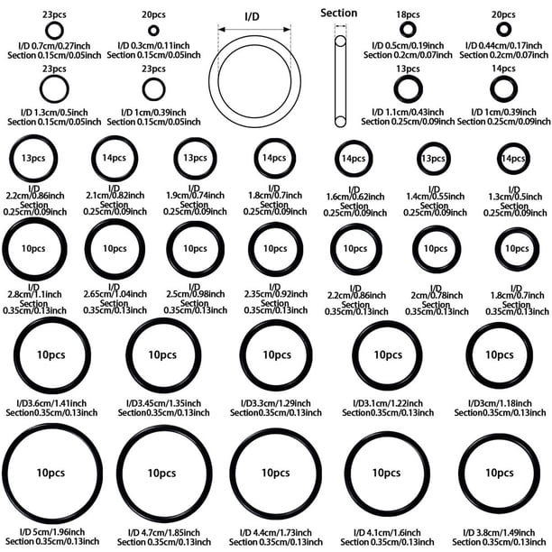 Glarks 245Pcs Sealing Gasket Kit NBR Metric Metal Oil Drain Plug Gasket Glarks 245Pcs Sealing Gasket Kit NBR Metric Metal Oil Drain Plug Gasket