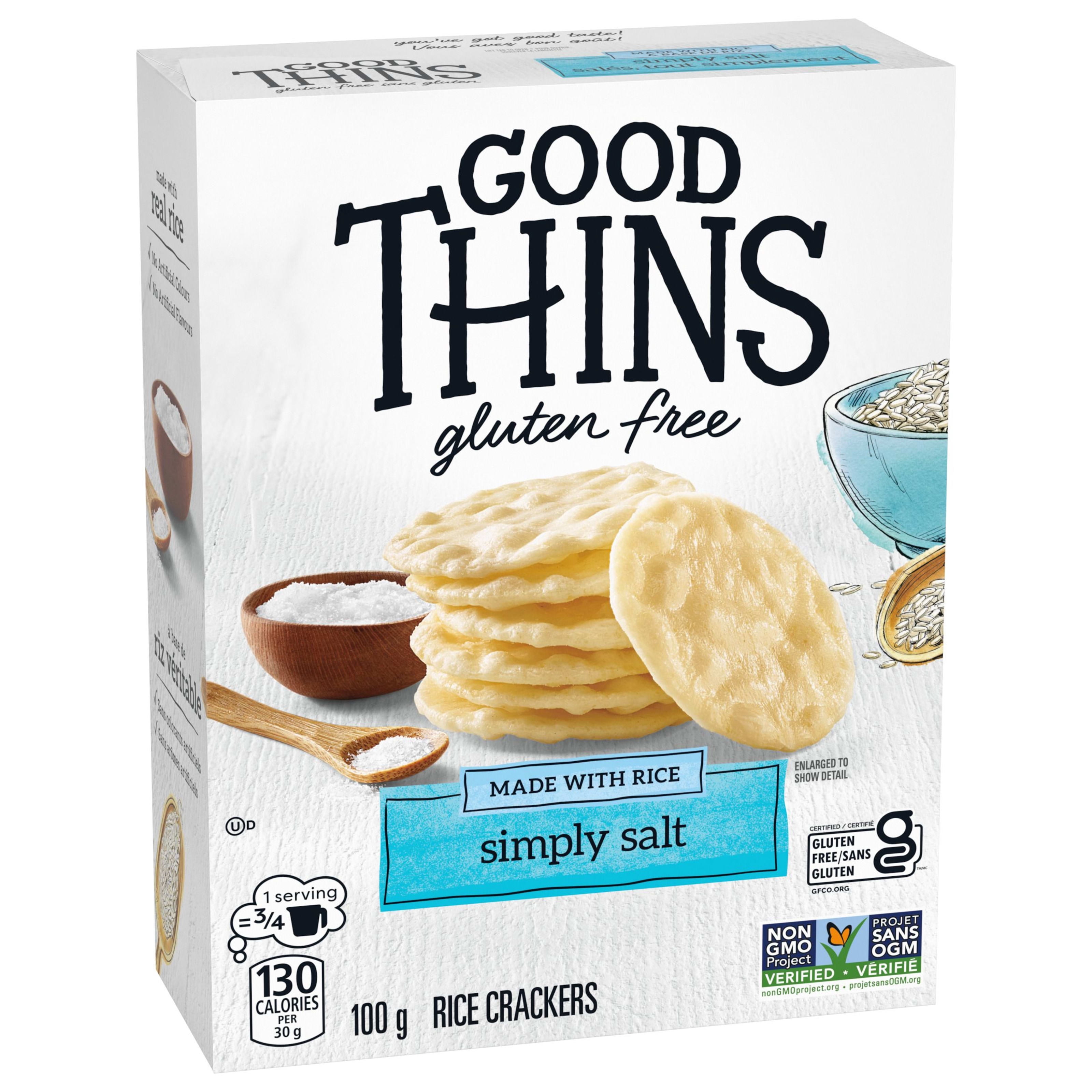 Good Thins, Simply Salt, Gluten Free, Rice Crackers
