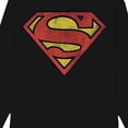 thumbnail image 5 of Chandail à Manches Longues Noir à Col Rond pour Homme avec Logo Superman - Grand, 5 of 5